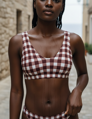 Amaranth Meadow bikini tops