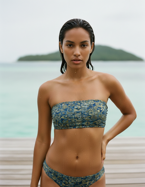 Rhodonite Yuzu Bikini Top Bandeau Bikini Top — Dripper