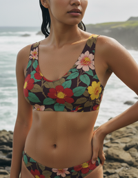 Lava Falls Koi Padded Bikini Top