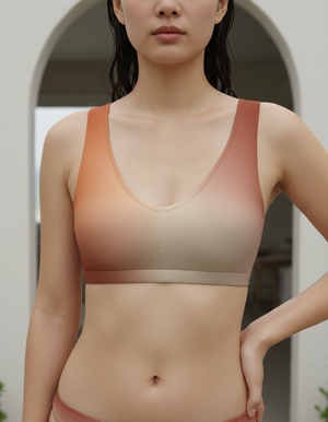 Burnt Sienna Prism Bikini Top Padded Bikini Top — Dripper