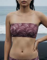 Dusty Rose Lumina Bandeau Bikini Top
