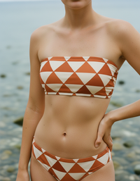 Burnt Sienna Mizuki Bandeau Bikini Top