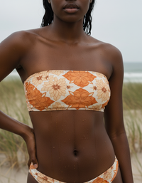Citrus Orange Istanbul Bandeau Bikini Top