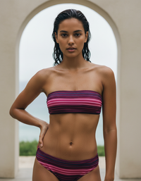 Amaranth Pulse Bandeau Bikini Top