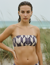 Burnished Lilac Sakura Bandeau Bikini Top