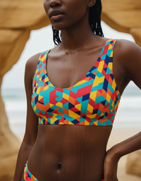 Citrus Orange Nami Padded Bikini Top