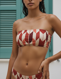 Lava Falls Sakura Bandeau Bikini Top