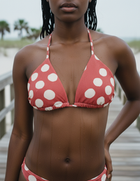 Tea Rose Tide Padded String Bikini Top