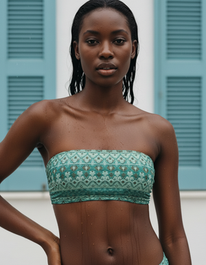 Jelly Mint Serenade Bikini Top Bandeau Bikini Top — Dripper