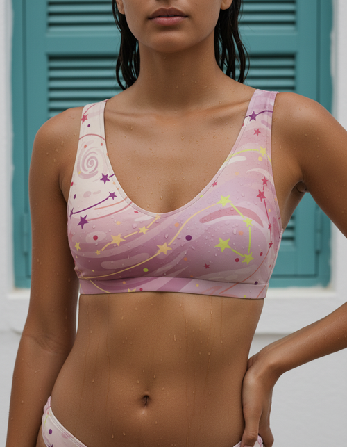 Dusty Rose Astral Bikini Top Padded Bikini Top — Dripper