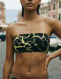 Lemon Yellow Vector Bandeau Bikini Top
