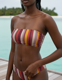 Amaranth Pulse Bandeau Bikini Top
