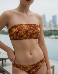 Citrus Orange Serenade Bandeau Bikini Top