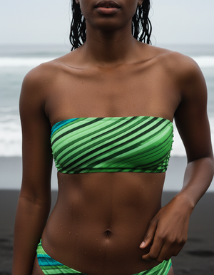Jelly Mint Prism Bikini Top Bandeau Bikini Top — Dripper