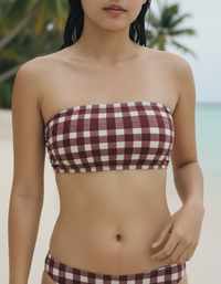 Rhodonite Meadow Bandeau Bikini Top