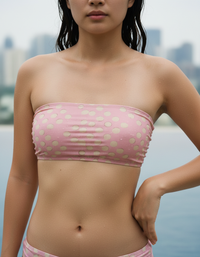 Millennial Pink Tide Bandeau Bikini Top