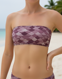 Burnished Lilac Nami Bandeau Bikini Top