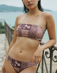 Dusty Rose Aureate Bandeau Bikini Top