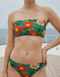 Runway Emerald Koi Bandeau Bikini Top