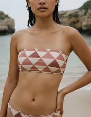 Tea Rose Mizuki Bikini Top Bandeau Bikini Top — Dripper