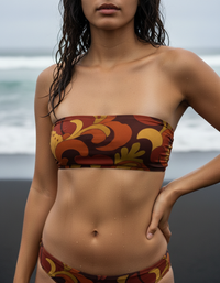Burnt Sienna Moulin Bandeau Bikini Top