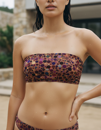 Amber Haze Dapple Bandeau Bikini Top