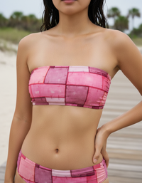 Millennial Pink Sumi Bandeau Bikini Top