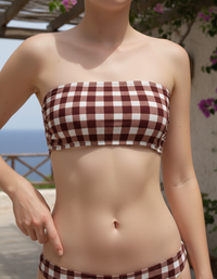 Amaranth Meadow Bandeau Bikini Top
