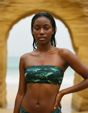 Runway Emerald Breeze Bikini Top Bandeau Bikini Top — Dripper