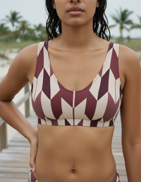 Amaranth Sakura Padded Bikini Top