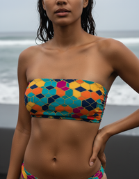 Transformative Teal Yugen Bandeau Bikini Top
