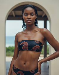 Coral Abyss Bandeau Bikini Top