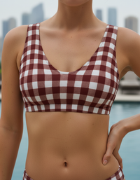 Millennial Pink Meadow Padded Bikini Top
