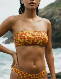 Yellow Asahi Bandeau Bikini Top