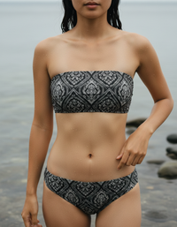 White Onyx Siam Bandeau Bikini Top
