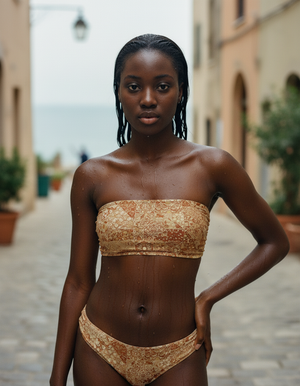 Muskmelon Riad Bikini Top Bandeau Bikini Top — Dripper