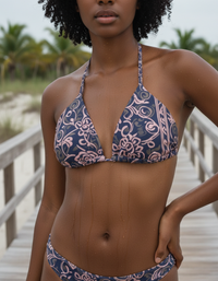 Millennial Pink Tana Padded String Bikini Top