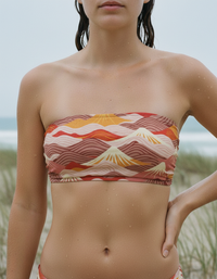 Tea Rose Eden Bandeau Bikini Top