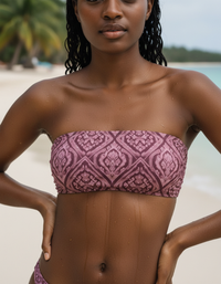 Millennial Pink Siam Bandeau Bikini Top