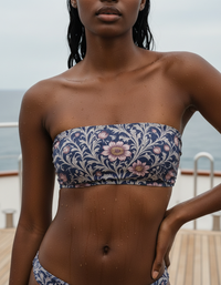 Burnished Lilac Acanthus Bandeau Bikini Top