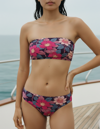 Hot Pink Koi Bandeau Bikini Top