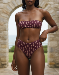 Amaranth Kizuna High-Waisted Bikini Bottom