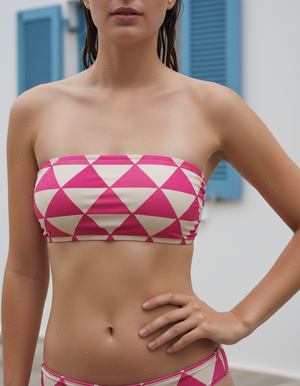 Electric Fuchsia Mizuki Bikini Top Bandeau Bikini Top — Dripper