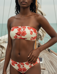 Fiery Red Aroma Bandeau Bikini Top