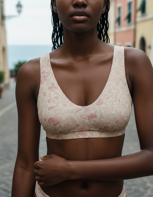 Amaranth Meadow Bikini Top Padded Bikini Top — Dripper