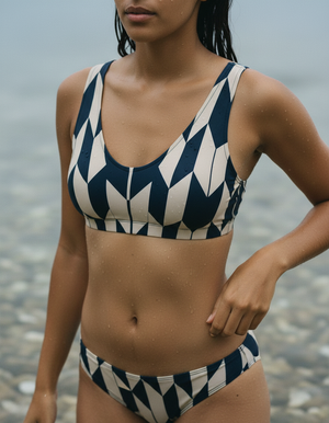 White Onyx Sakura bikini tops