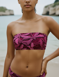 Hot Pink Aether Bandeau Bikini Top