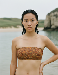 Citrus Orange Nami Bandeau Bikini Top