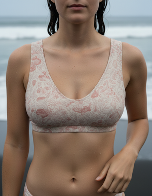 Coral Meadow Bikini Top Padded Bikini Top — Dripper