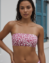 Millennial Pink Dapple Bandeau Bikini Top